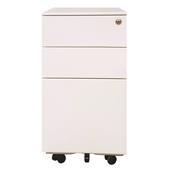 Milano Metal 2 Draw plus File Storage Mobile Slimline Cabinet - White (300mm width) MG_MILMOB_300W