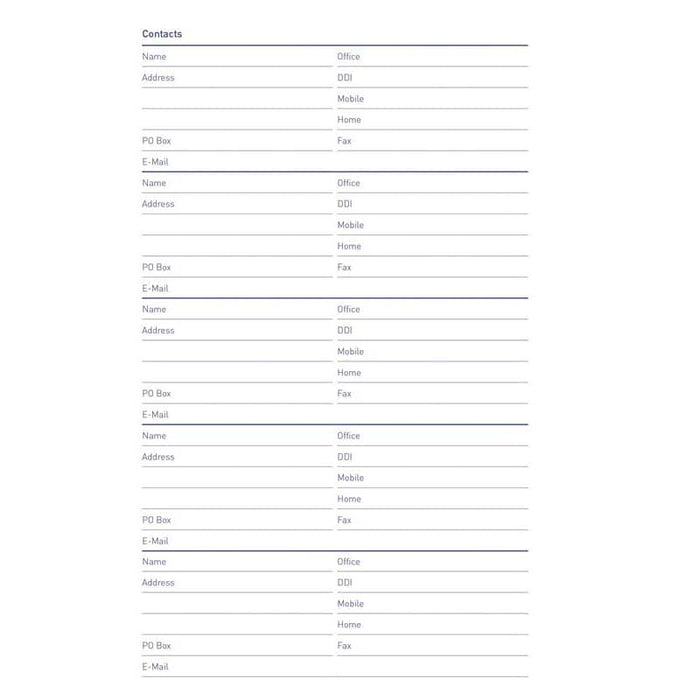 Milford Executive Address / Contact Directory Refill CX441321