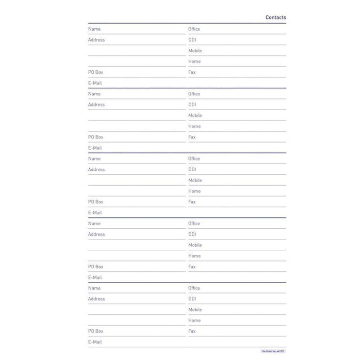 Milford Executive Address / Contact Directory Refill CX441321