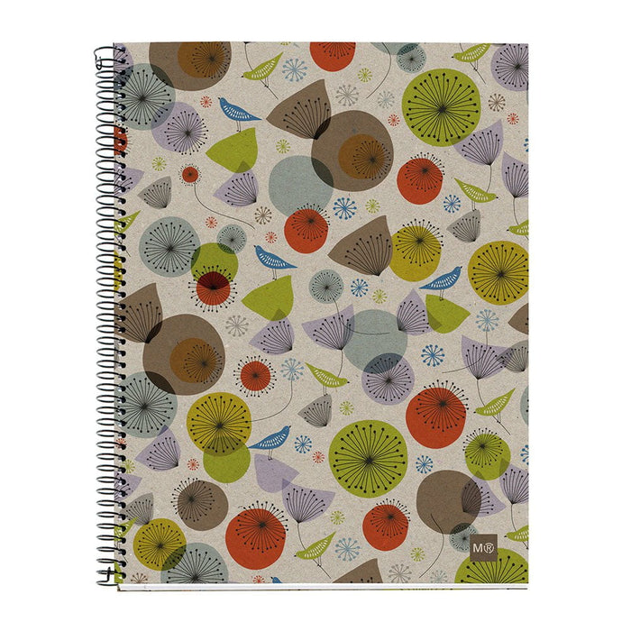 Miquelrius Notebook 4 Subject 120 Leaf A4 Ruled Ecobirds CXMR2959