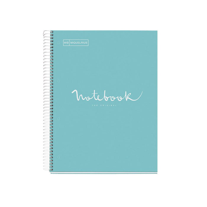 Miquelrius Notebook 5 Subject 120 Leaf A4 Ruled Emotions Sky Blue CXMR48553