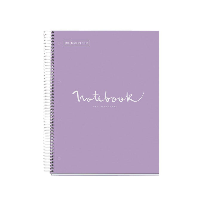 Miquelrius Notebook 5 Subject 120 Leaf A5 Ruled Emotions Lavender CXMR49944