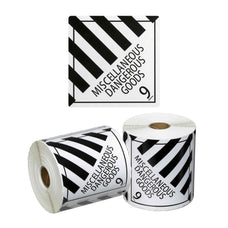 MISCELLANEOUS DANGEROUS GOODS 9 Printed Permanent Adhesive Label 99mm x 99mm x 500 Labels per roll MPH15360