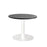 Mobel Lunar 900mm Meeting Table - White Base / Black Woodgrain Top