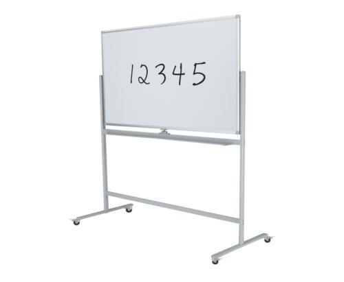 Mobile Lacquered Steel Double Sided Whiteboard 1200 x 1200mm On Stand BVWML1212P
