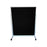 Mobile Office Screen 1250mm Wide with Standard Fabric Double Sided Pinboard (Choice of Colour and Height) Black / 1350mm NBMOSSF,125,BK,135