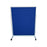 Mobile Office Screen 1250mm Wide with Standard Fabric Double Sided Pinboard (Choice of Colour and Height) Blue / 1350mm NBMOSSF,125,BU,135