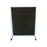 Mobile Office Screen 1250mm Wide with Texspecs Brushed Fabric Double Sided Pinboard (Choice of Colour and Height) Black / 1350mm NBMOSBN,125,BK,135