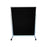 Mobile Office Screen 950mm Wide with Standard Fabric Double Sided Pinboard (Choice of Colour and Height) Black / 1350mm NBMOSSF,95,BK,135