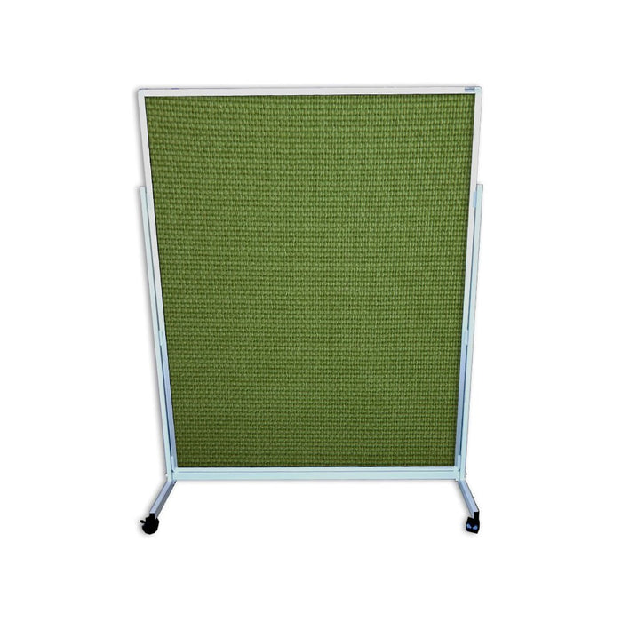 Mobile Office Screen 950mm Wide with Standard Fabric Double Sided Pinboard (Choice of Colour and Height) Green / 1350mm NBMOSSF,95,GN,135
