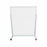 Mobile Office Screen 950mm Wide with Texspecs Brushed Fabric Double Sided Pinboard (Choice of Colour and Height) White / 1350mm NBMOSBN,95,WH,135