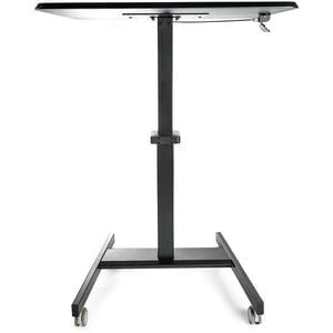 Mobile Standing Desk, Portable Sit Stand Ergonomic Height Adjustable Cart on Wheels, Rolling Computer/Laptop Workstation Table with Locking One-Touch Lift for Teachers/Students IM5142548