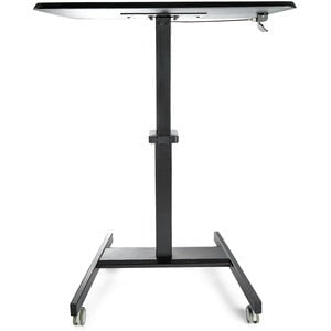Mobile Standing Desk, Portable Sit Stand Ergonomic Height Adjustable Cart on Wheels, Rolling Computer/Laptop Workstation Table with Locking One-Touch Lift for Teachers/Students IM5142548