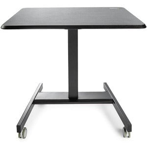 Mobile Standing Desk, Portable Sit Stand Ergonomic Height Adjustable Cart on Wheels, Rolling Computer/Laptop Workstation Table with Locking One-Touch Lift for Teachers/Students IM5142548