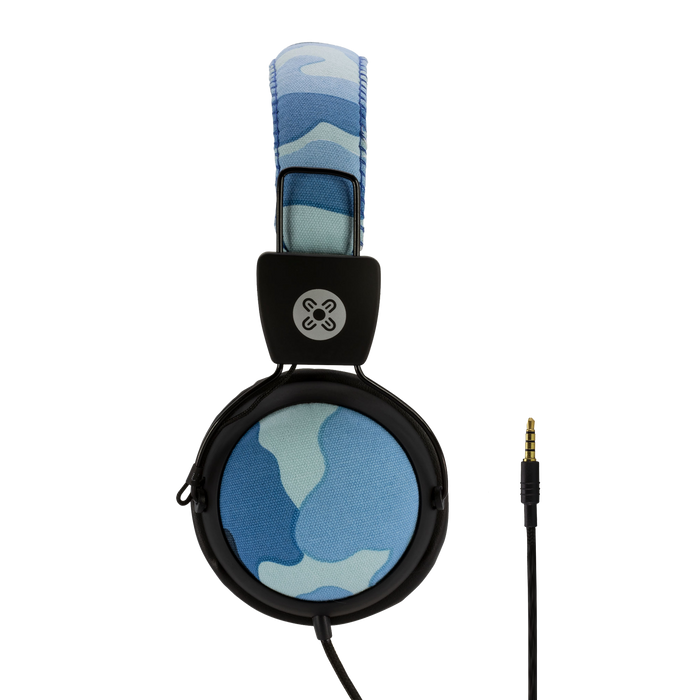 Moki Camo Headphones with In-Line Mic- Blue MKACC-HPCAMB