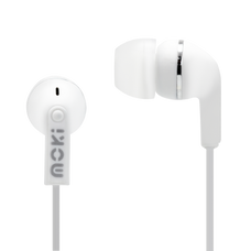 Moki Dots Noise Isolation Earbuds - White MKACC-HPDOTW
