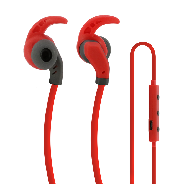 Moki Hybrid Wireless Earphones - Red MKACC-HPHBDR