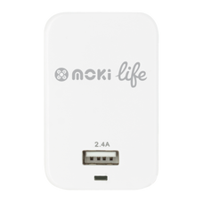 Moki Life Wall Charger 1x2.4amp MKMLUSBWW