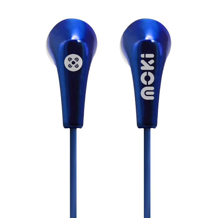 Moki Metallics Earphone - Blue MKACC-HPMLCB
