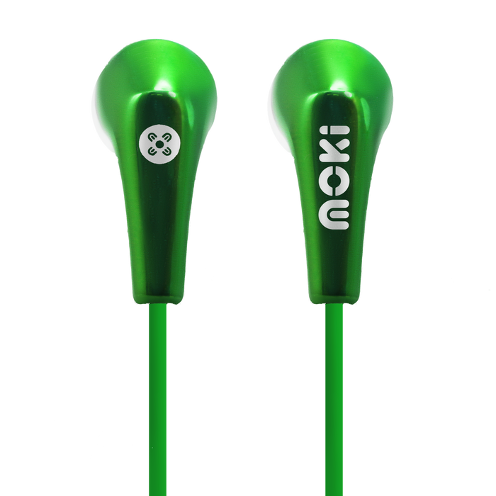 Moki Metallics Earphone - Green MKACC-HPMLCG