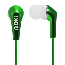 Moki Metallics Earphone - Green MKACC-HPMLCG