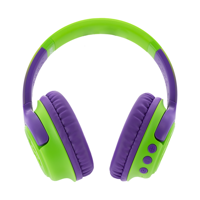 Moki Mixi Kids Volume Limited Wireless Headphones - Green Purple MKACC-HPMIXGP