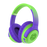 Moki Mixi Kids Volume Limited Wireless Headphones - Green Purple MKACC-HPMIXGP