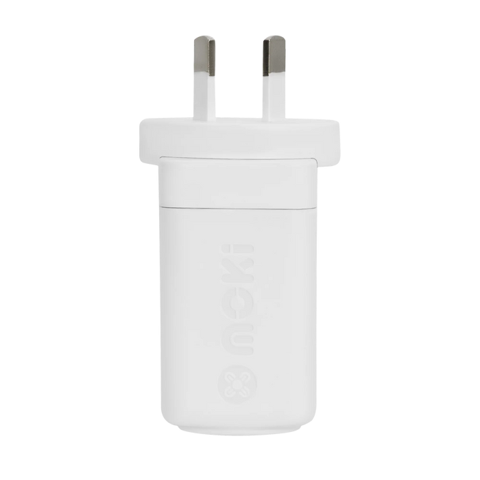 Moki PD 65W GaN Wall Charger - 2 x PD USB-C +QC 3.0 USB-A MKACC-PDW65