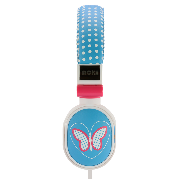 Moki Popper On-Ear Headphones - Butterfly Blue MKACC-HPPOI