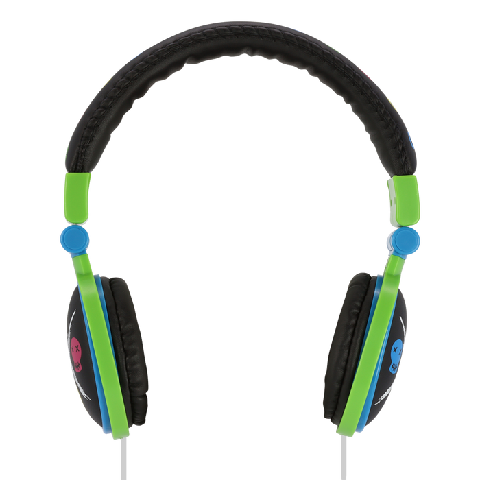 Moki Popper On-Ear Headphones - Skull Black MKACC-HPPOS1