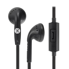 Moki Stereo Earphones + Microphone - Black MKACC-HPMCMB