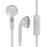 Moki Stereo Earphones + Microphone - White MKACC-HPMCMW