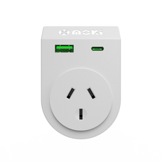 Moki Travel Power Adaptor Plus Outbound - AU/NZ to South Africa + PD20W Type-C & QC 3.0 USB-A MKACC-MTAOSAP