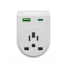 Moki Travel Power Adaptor PLUS: World (excl. Europe) to AU/NZ Inbound MKACC-MTAIWOP