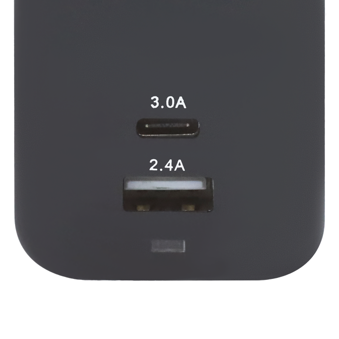 Moki Wall Charger + Type-C + USB - Black MKACC-MTCWP