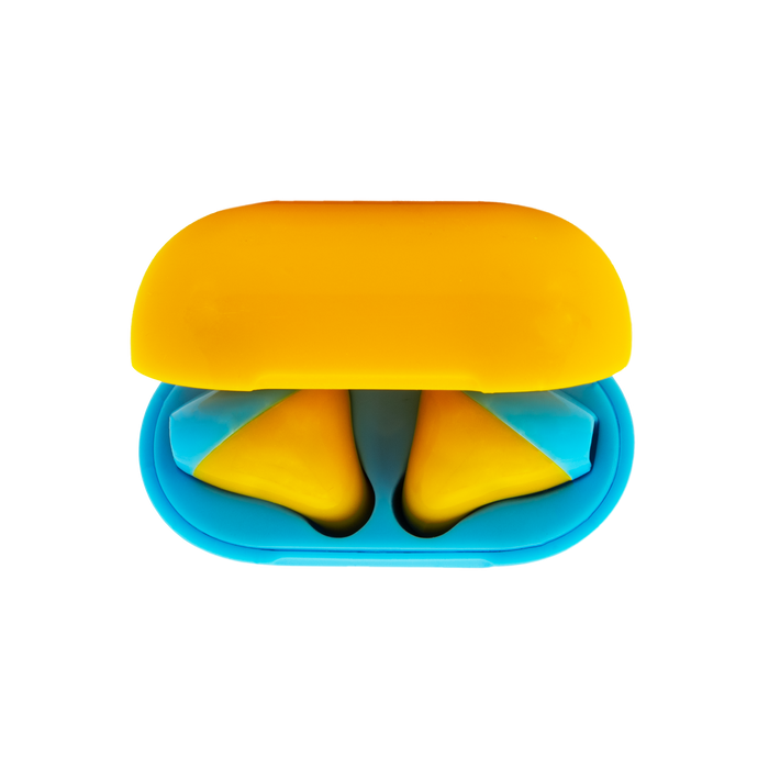 MokiPods Mini TWS Earphones for Kids Volume Limited - Blue/Yellow MKACC-MPMPMBY