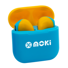 MokiPods Mini TWS Earphones for Kids Volume Limited - Blue/Yellow MKACC-MPMPMBY