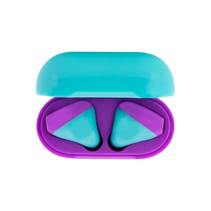MokiPods Mini TWS Earphones for Kids Volume Limited - Purple/Aqua MKACC-MPMPMPA