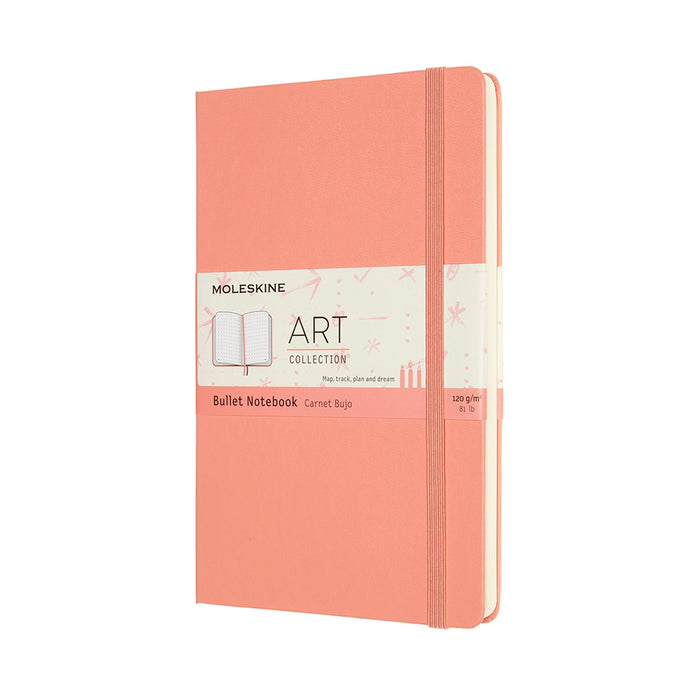 Moleskine 130mm x 210mm Art Bullet Hard Cover Journal, Coral Pink CXMARTBULNT3D20