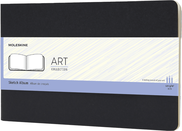 Moleskine 130mm x 210mm Art Cahier Sketch Album, Black CXMARTSKA3