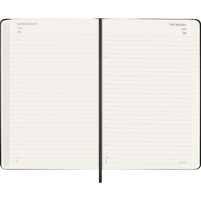 Moleskine 2026/2027 18 Months Daily Planner, Hard Cover, 130mm × 210mm Large, Black CX1002553