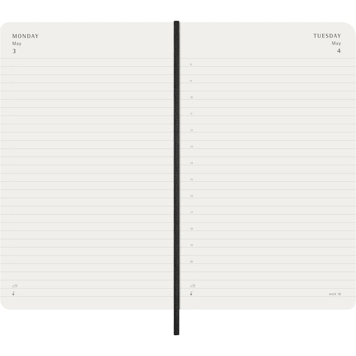 Moleskine 2026/2027 18 Months Daily Planner, Soft Cover, 130mm × 210mm Large, Black CX1002555
