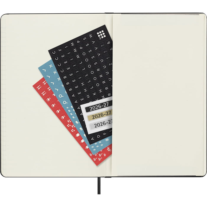 Moleskine 2026/2027 18 Months Weekly + Notes Planner, Hard Cover, 130mm × 210mm Large, Black CX1002554