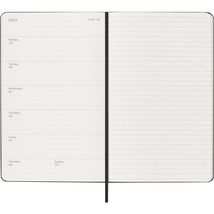 Moleskine 2026/2027 18 Months Weekly + Notes Planner, Hard Cover, 130mm × 210mm Large, Black CX1002554