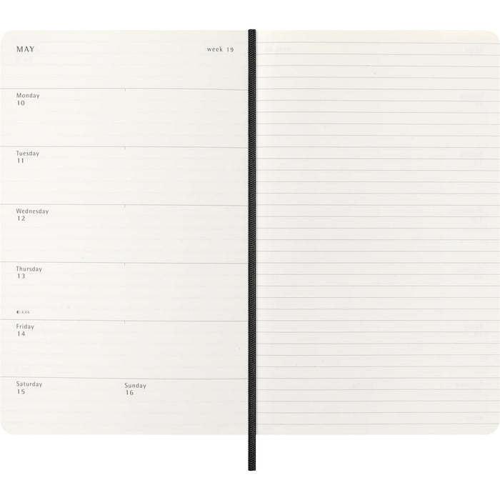 Moleskine 2026/2027 Diary, 18 Months Weekly + Notes, Soft Cover, 130mm × 210mm Large, Black CX1002557