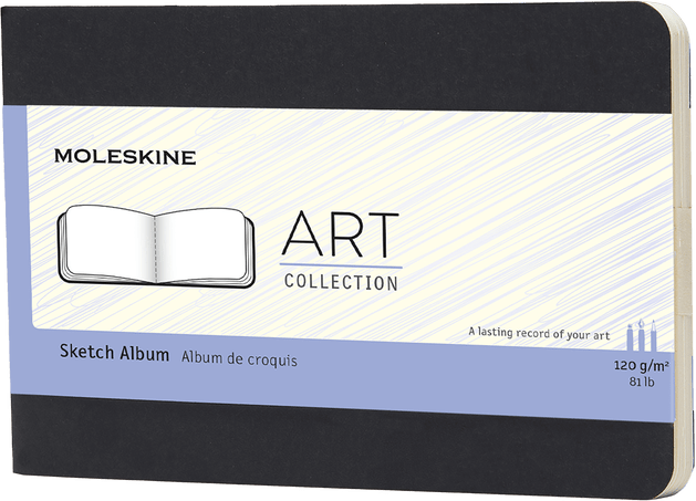 Moleskine 90mm x 140mm Pocket Size Art Cahier Sketch Album, Black CXMARTSKA2