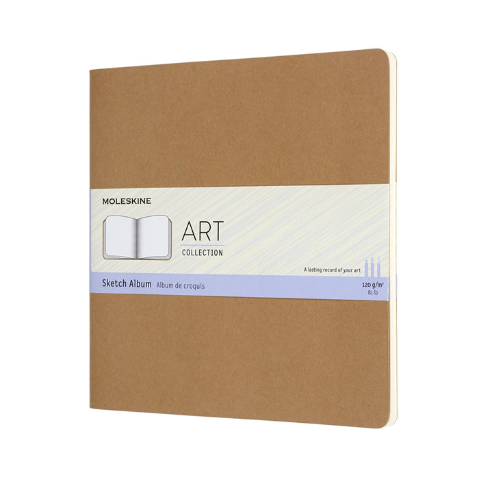 Moleskine Art Cahier Sketch Album, 190mm x 190mm Squared, Kraft Brown CXMARTSKA5P3