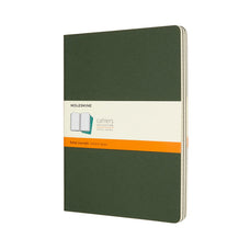 Moleskine Cahier Journal, 190mm x 250mm XL Size, Ruled, Myrtle Green, 3 Pack CXMCH021K15