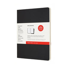 Moleskine Cahier Journal, 190mm x 250mm XL Size, Subject, Black/Kraft Brown, 2 Pack CXMCH4STNB