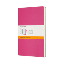 Moleskine Cahier Ruled Notebook, 130mm x 210mm Large Size, Ruled, Kinetic Pink, 3 Pack CXMCH016D17